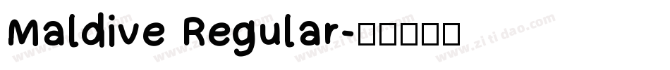 Maldive Regular字体转换